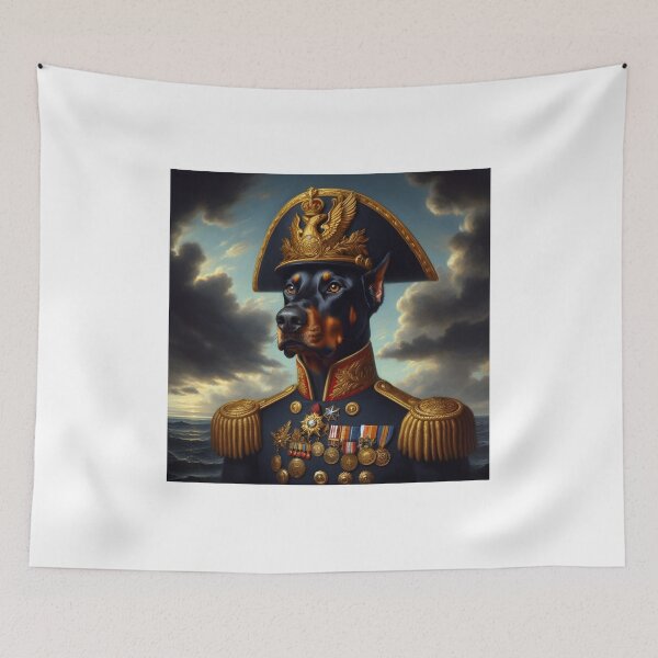 Item preview, Admiral dog with ornate cap - Naval art designed and sold by davidromapixel.