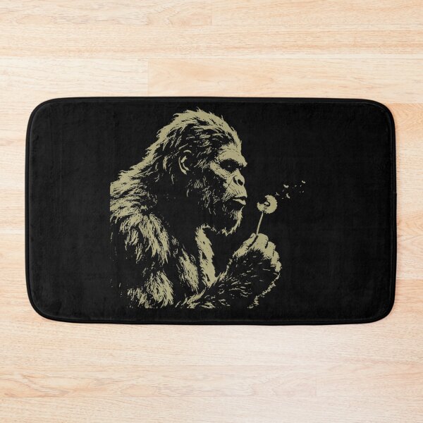 Item preview, Bigfoot Blowing Dandelion Flower Vintage Silhouette Retro Cryptid Nature Lover Wilderness Design designed and sold by VedaSeraphina.