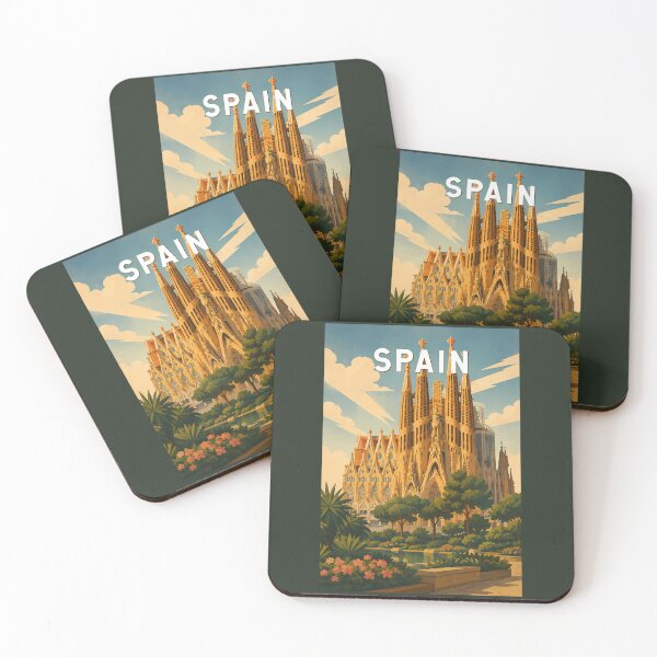 Item preview, Spain Illustration Travel Art Vintage designed and sold by KrisSidDesigns.