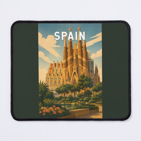 Item preview, Spain Illustration Travel Art Vintage designed and sold by KrisSidDesigns.