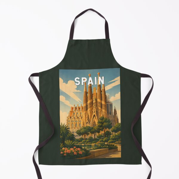 Item preview, Spain Illustration Travel Art Vintage designed and sold by KrisSidDesigns.
