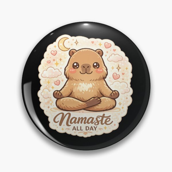 Item preview, Namaste All Day – Cute Meditating Capybara Kawaii Yoga Design designed and sold by MartBook.