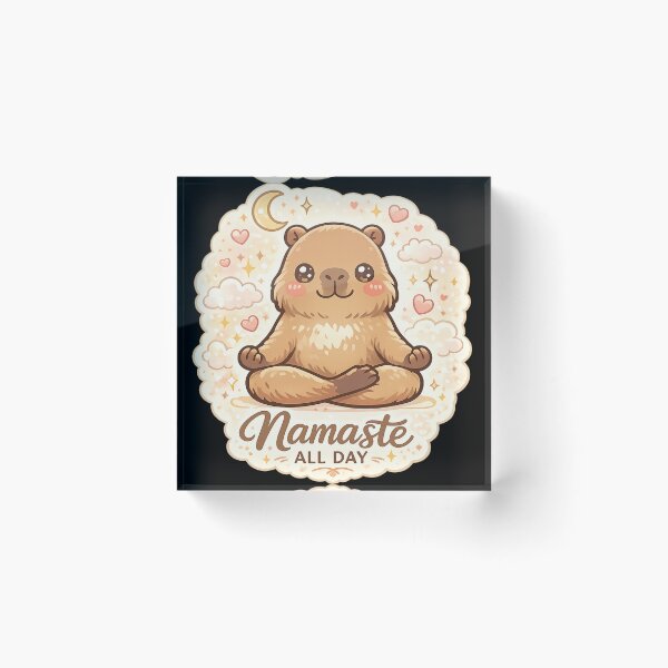 Item preview, Namaste All Day – Cute Meditating Capybara Kawaii Yoga Design designed and sold by MartBook.