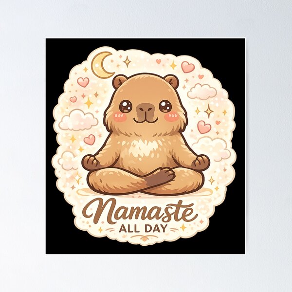 Item preview, Namaste All Day – Cute Meditating Capybara Kawaii Yoga Design designed and sold by MartBook.