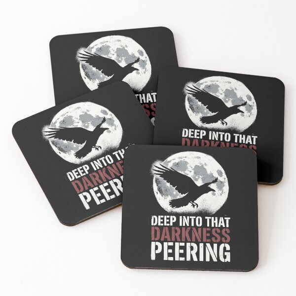Item preview, Edgar Allan Poe Deep Into That Darkness Peering Raven Moon designed and sold by Fenay Designs.