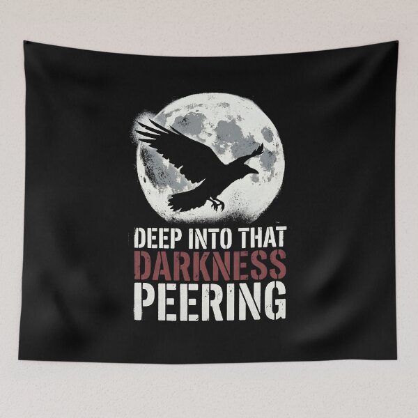 Item preview, Edgar Allan Poe Deep Into That Darkness Peering Raven Moon designed and sold by Fenay Designs.