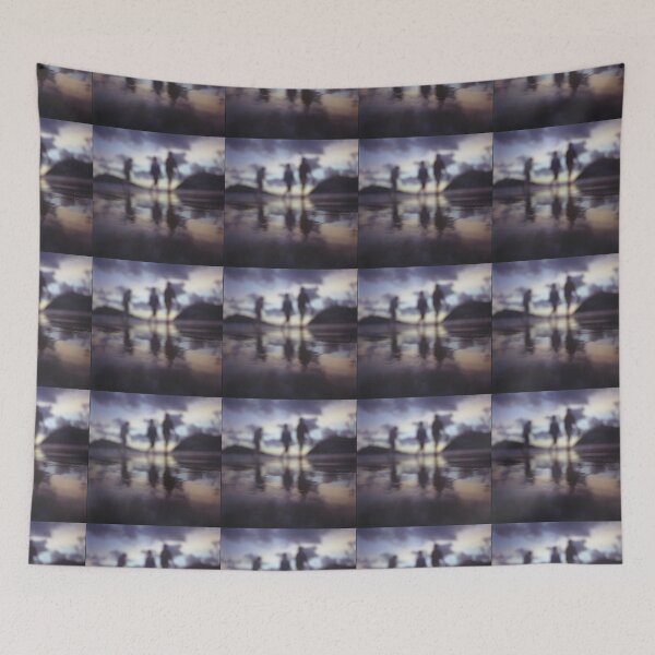 Item preview, Silhouette of people walking on beach dusk sunset evening sky Hasselblad medium format film analogue photo designed and sold by edwardolive.