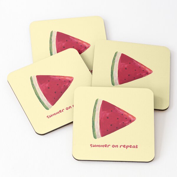 Item preview, Summer on repeat watermelon graphic art designed and sold by art-injoy.