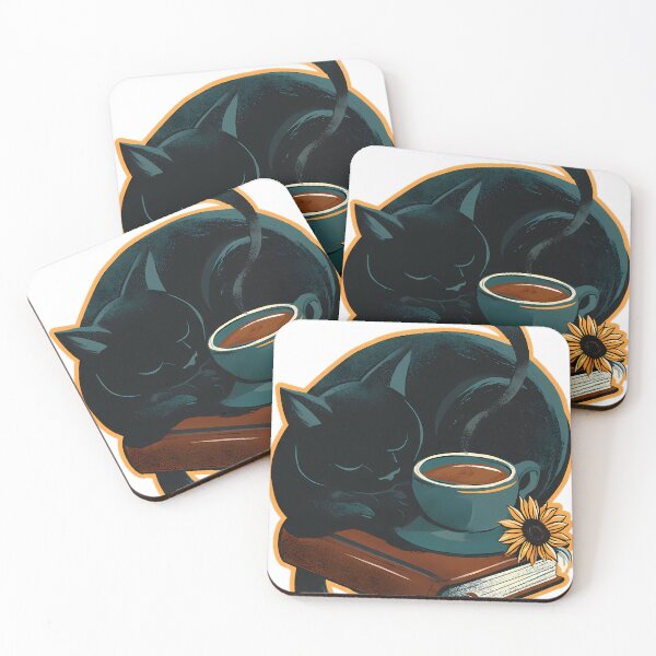 Item preview, Paper and Tea Black Cat designed and sold by pumsquare.