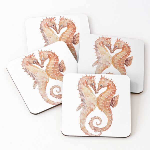 Item preview, Pair of seahorses - watercolor painting designed and sold by 26LN.