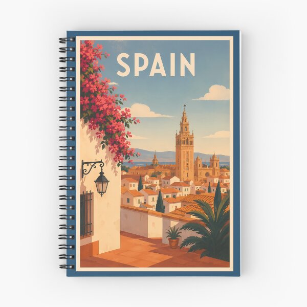 Item preview, Spain Seville Illustration Travel Art Vintage designed and sold by KrisSidDesigns.