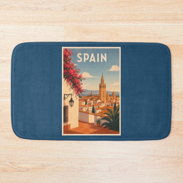 Item preview, Spain Seville Illustration Travel Art Vintage designed and sold by KrisSidDesigns.