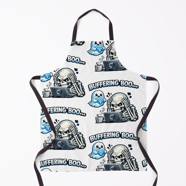 Item preview, BUFFERING BOO Ghost Meme Sticker | Cute Spooky Skeleton WiFi Art designed and sold by Ecocrushstudio.