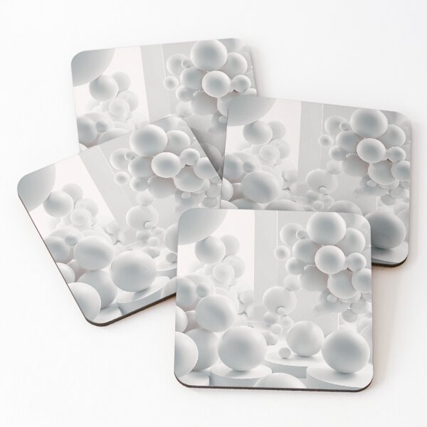 Item preview, Minimalist White Geometric Sphere Abstract 3D Background designed and sold by Kavya Art.
