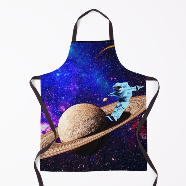 Item preview, surreal Astronaut skating on Saturn rings space art designed and sold by FahdSpaceArt.