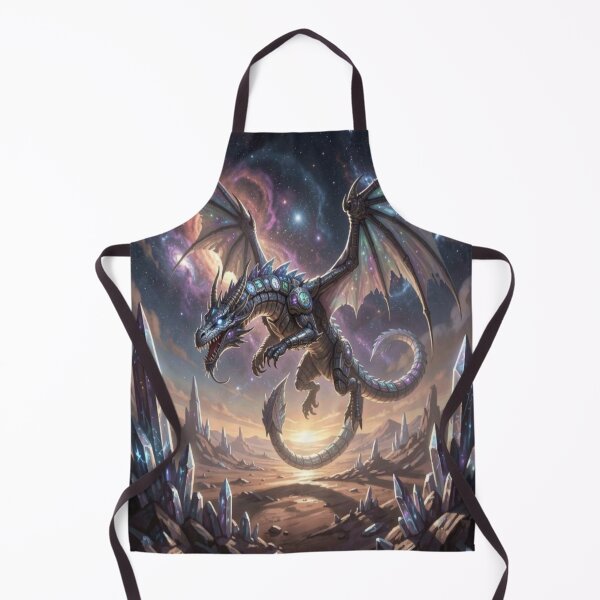 Item preview, Cosmic Dragon Flight over Crystal Peaks – Surreal Fantasy Art with Iridescent Energy and Epic Atmosphere designed and sold by FotoworldEdel.