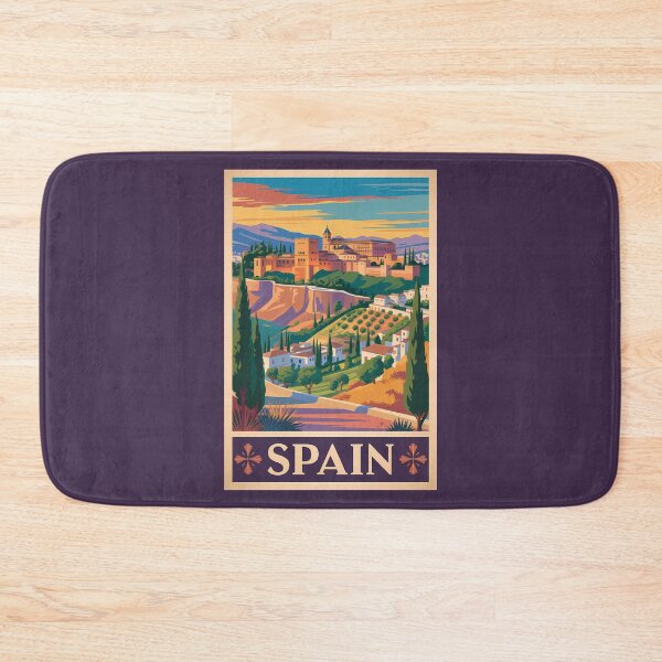 Item preview, Spain Granada Illustration Travel Art Vintage designed and sold by KrisSidDesigns.