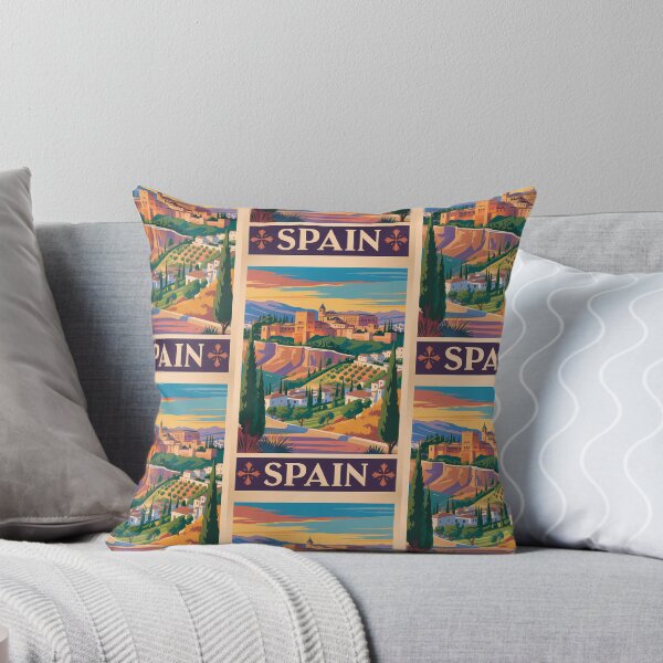 Item preview, Spain Granada Illustration Travel Art Vintage designed and sold by KrisSidDesigns.