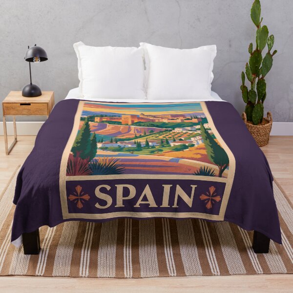 Item preview, Spain Granada Illustration Travel Art Vintage designed and sold by KrisSidDesigns.
