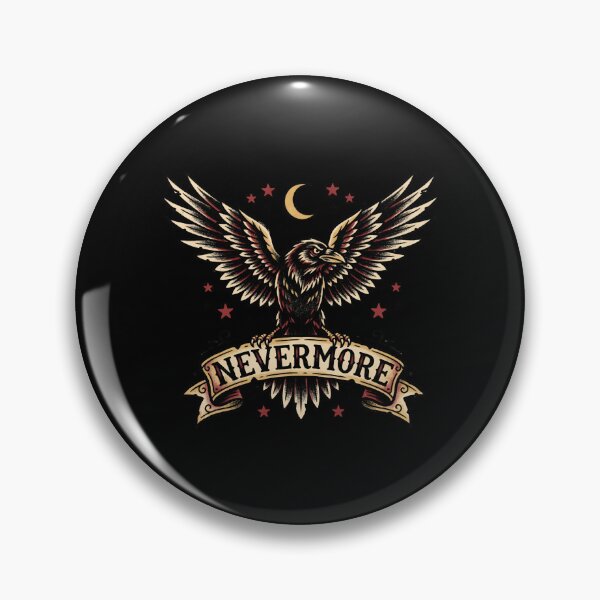 Item preview, Edgar Allan Poe Nevermore Raven Tattoo Style Vintage designed and sold by Fenay Designs.