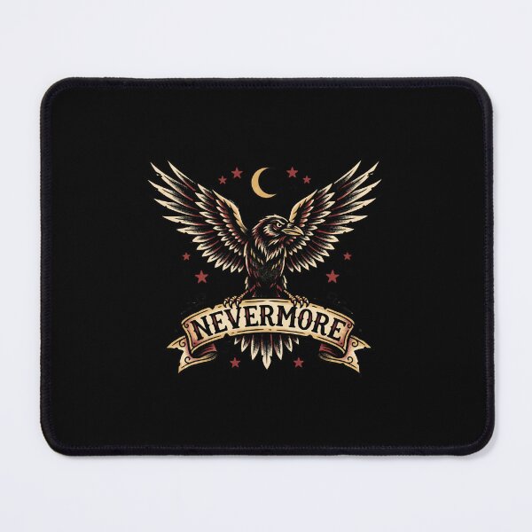 Item preview, Edgar Allan Poe Nevermore Raven Tattoo Style Vintage designed and sold by Fenay Designs.