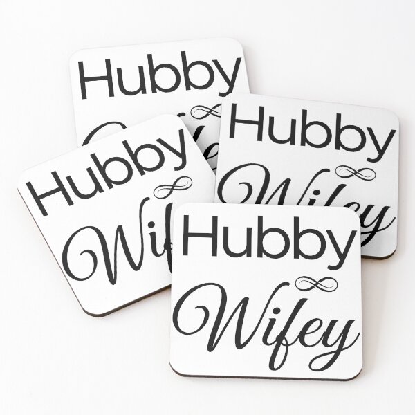 Item preview, Hubby Wifey Minimal Matching Couple Shirts designed and sold by amol9999.