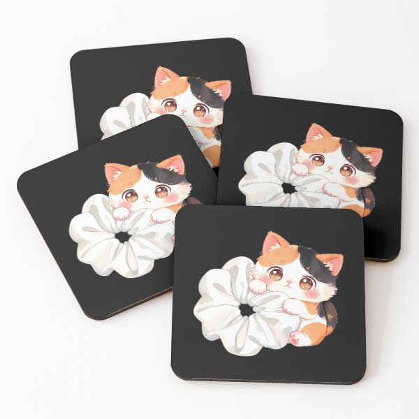 Item preview, Cute Calico Kitten Scrunchie Kawaii Design designed and sold by Stick-Artistry.