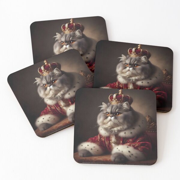 Item preview, Sovereign cat with royal crown - Solemn art designed and sold by davidromapixel.