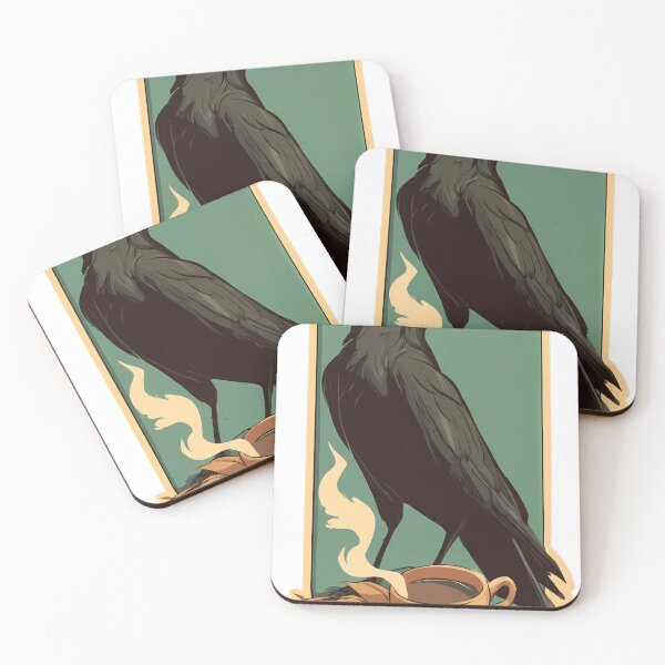 Item preview, Mahjong Tea Night Crow designed and sold by pumsquare.
