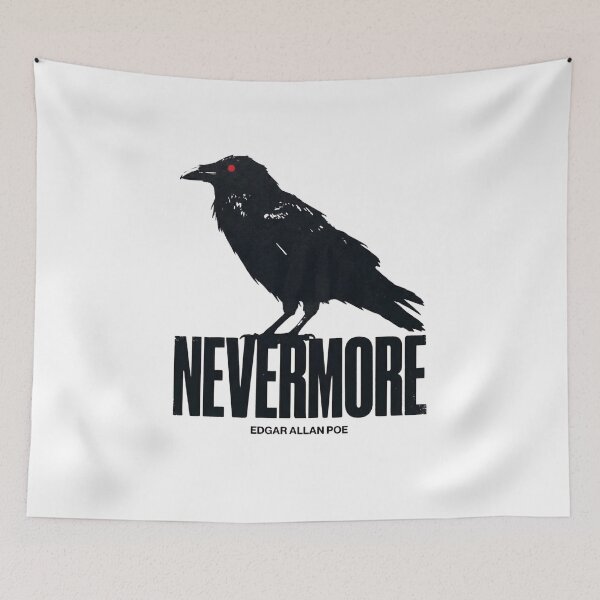 Item preview, Edgar Allan Poe Nevermore Red Eye Raven Graphic designed and sold by Fenay Designs.