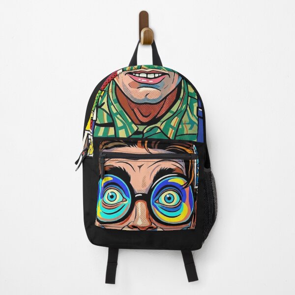 Item preview, Pop art graphic of a man with glasses and messy hair, portrait of a colorful festival designed and sold by G-M-Designs.