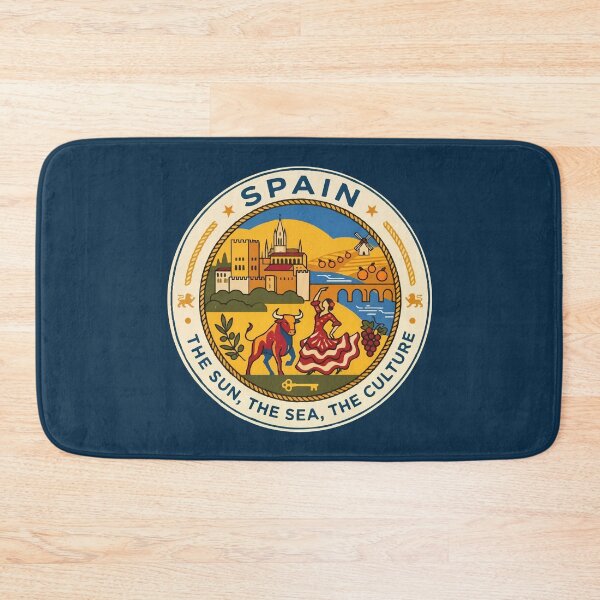 Item preview, Spain Illustration Travel Art Badge designed and sold by KrisSidDesigns.