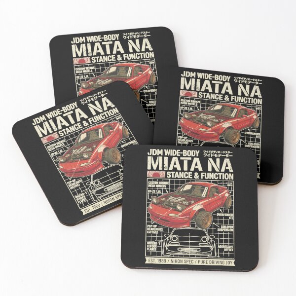 Item preview, JDM Widebody Miata NA Technical Blueprint - Retro Stance Tuner designed and sold by evrankart.