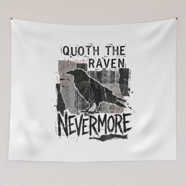 Item preview, Edgar Allan Poe Quoth the Raven Nevermore Grunge designed and sold by Fenay Designs.