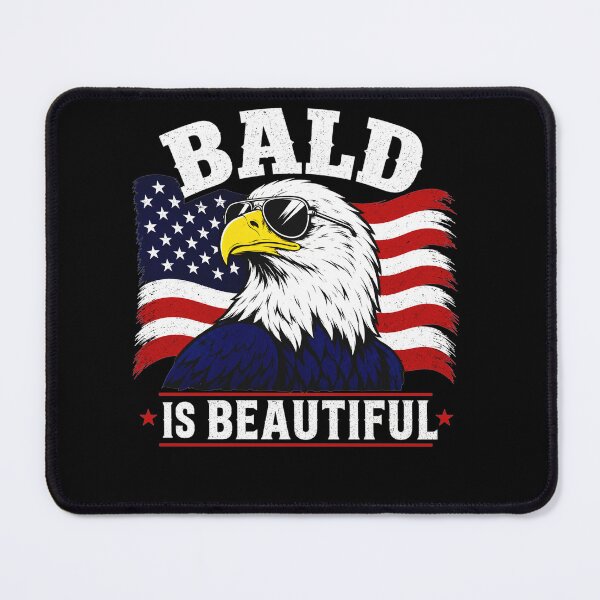 Item preview, Bald is Beautiful 4th of July Independence Day Bald Eagle designed and sold by clothesy7.