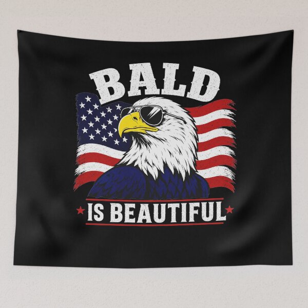Item preview, Bald is Beautiful 4th of July Independence Day Bald Eagle designed and sold by clothesy7.