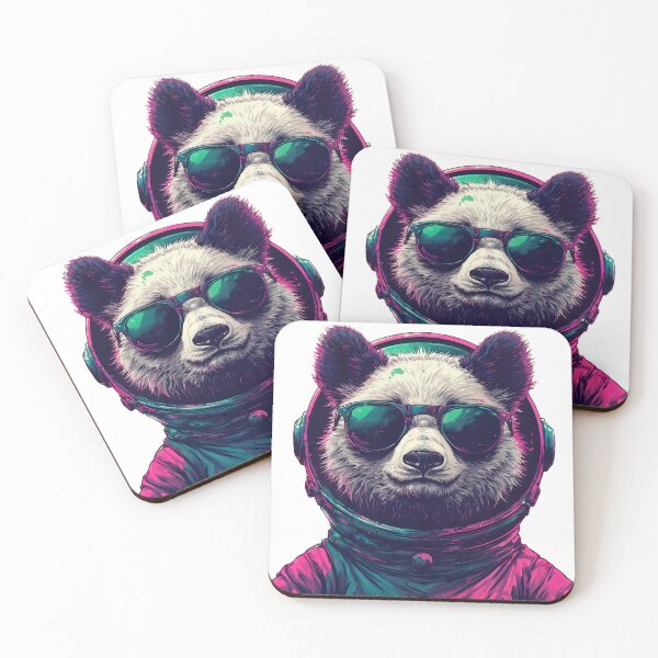 Item preview, Neon Panda Colorful Style Design designed and sold by ArtMindFusion.