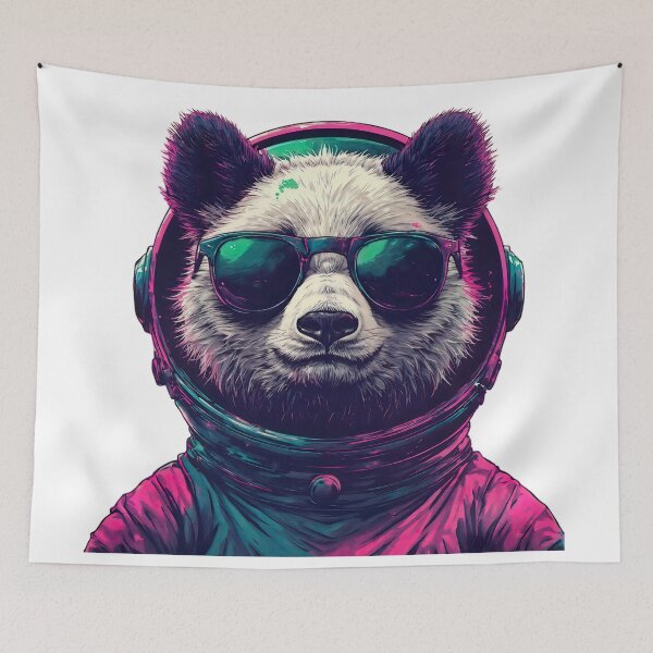 Item preview, Neon Panda Colorful Style Design designed and sold by ArtMindFusion.