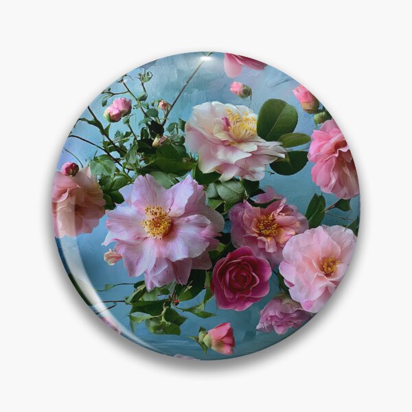 Item preview, Dreamlike Camellia Symphony – Chagall-Inspired Floral Fantasy designed and sold by VelvetThornsArt.