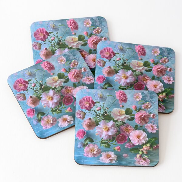 Item preview, Dreamlike Camellia Symphony – Chagall-Inspired Floral Fantasy designed and sold by VelvetThornsArt.