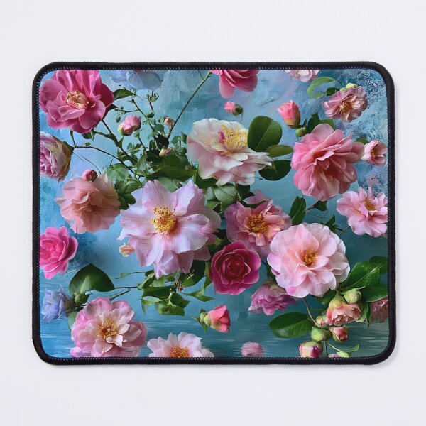 Item preview, Dreamlike Camellia Symphony – Chagall-Inspired Floral Fantasy designed and sold by VelvetThornsArt.
