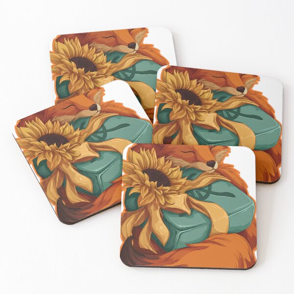 Item preview, Ribboned Jade Tile Fox designed and sold by pumsquare.