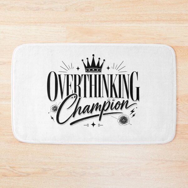 Item preview, Overthinking Champion. Funny Mental Health Typography Design. Sarcastic Gen Z Quote Aesthetic designed and sold by Aarvya Fashion Club ( A.F.C ).