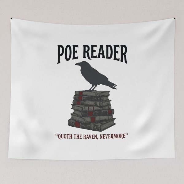 Item preview, Edgar Allan Poe Reader Raven Stack of Books Gothic designed and sold by Fenay Designs.