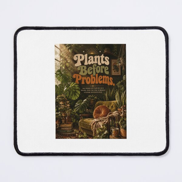 Item preview, Plants Before Problems Retro Botanical Wall Art designed and sold by TheGiggleGrid.