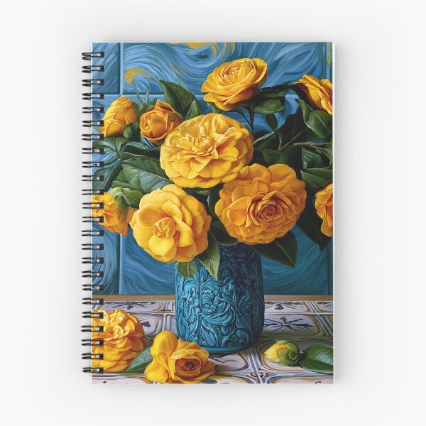 Item preview, Van Gogh Camellia Dreams – Golden Impressionist Floral Art designed and sold by VelvetThornsArt.