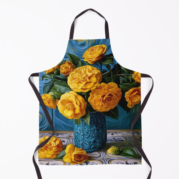 Item preview, Van Gogh Camellia Dreams – Golden Impressionist Floral Art designed and sold by VelvetThornsArt.