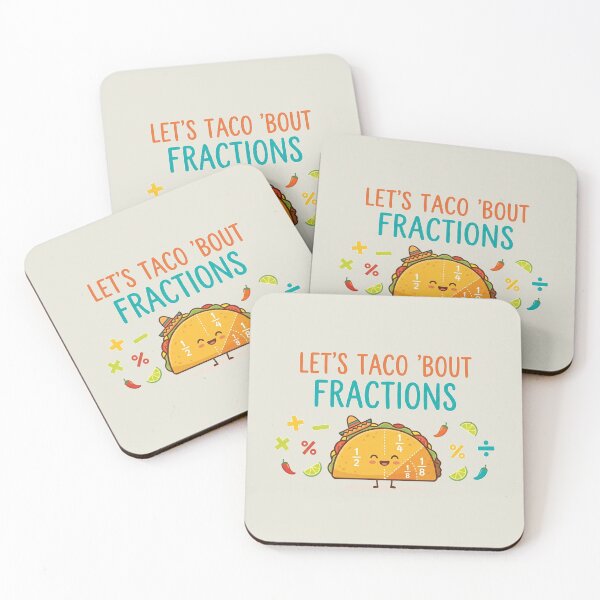 Item preview, Let's Taco 'Bout Fractions Funny Math Teacher Shirt designed and sold by PixelQ.