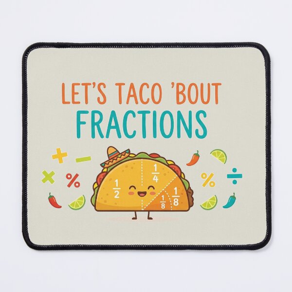 Item preview, Let's Taco 'Bout Fractions Funny Math Teacher Shirt designed and sold by PixelQ.