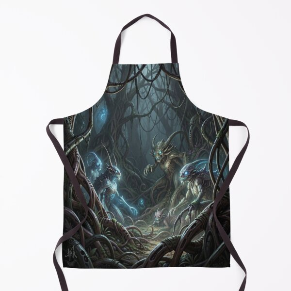 Item preview, Bioluminescent Creatures in a Biomechanical Jungle with Metallic Vines and Alien Atmosphere designed and sold by FotoworldEdel.